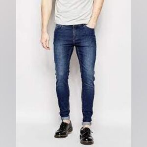 Cheap Monday Tight Dark Blue Ice Skinny Jeans Mens 25/32